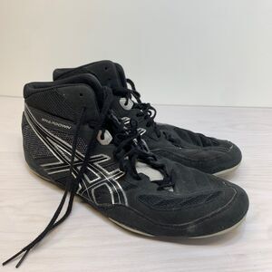 Asics Snapdown Mens 13 Wrestling Shoes Black Gray J502Y Athletic Boxing Gym